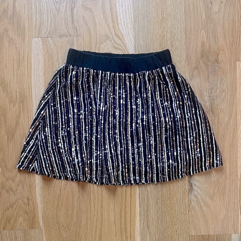Art Class Black and Gold Sequin Girls's Skirt